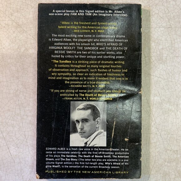 2 Plays: The Sandbox and the Death of Bessie Smith By Edward Albee Paperback - Picture 2 of 2